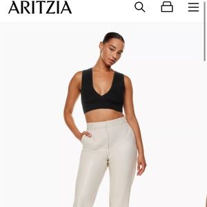 Aritzia Sculpt Knit Deep V Crop